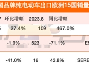 8月中国电动车在欧洲销量同比大跌48%，比亚迪逆势增长