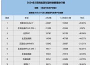 全球新能源车销量TOP20：中国车型占据18款，Model Y大降30%