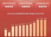 2024年新能源销量：比亚迪427万、理想50万、零蔚小成黑马，电车盘活车市