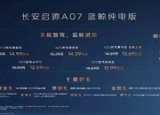 售价11.99万元起！长安启源A07新车上市